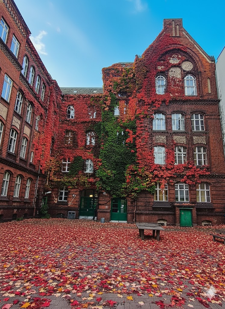 Die Hedwig-Dohm Oberschule im herbstlichen Outfit